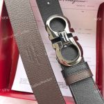 Buy Replica Ferragamo Reversible Leather Belt with Black polished Buckle
